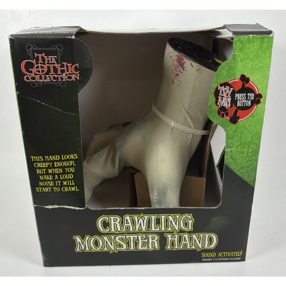 Halloween Gothic Collection Sound Activated Crawling Monster Hand - New